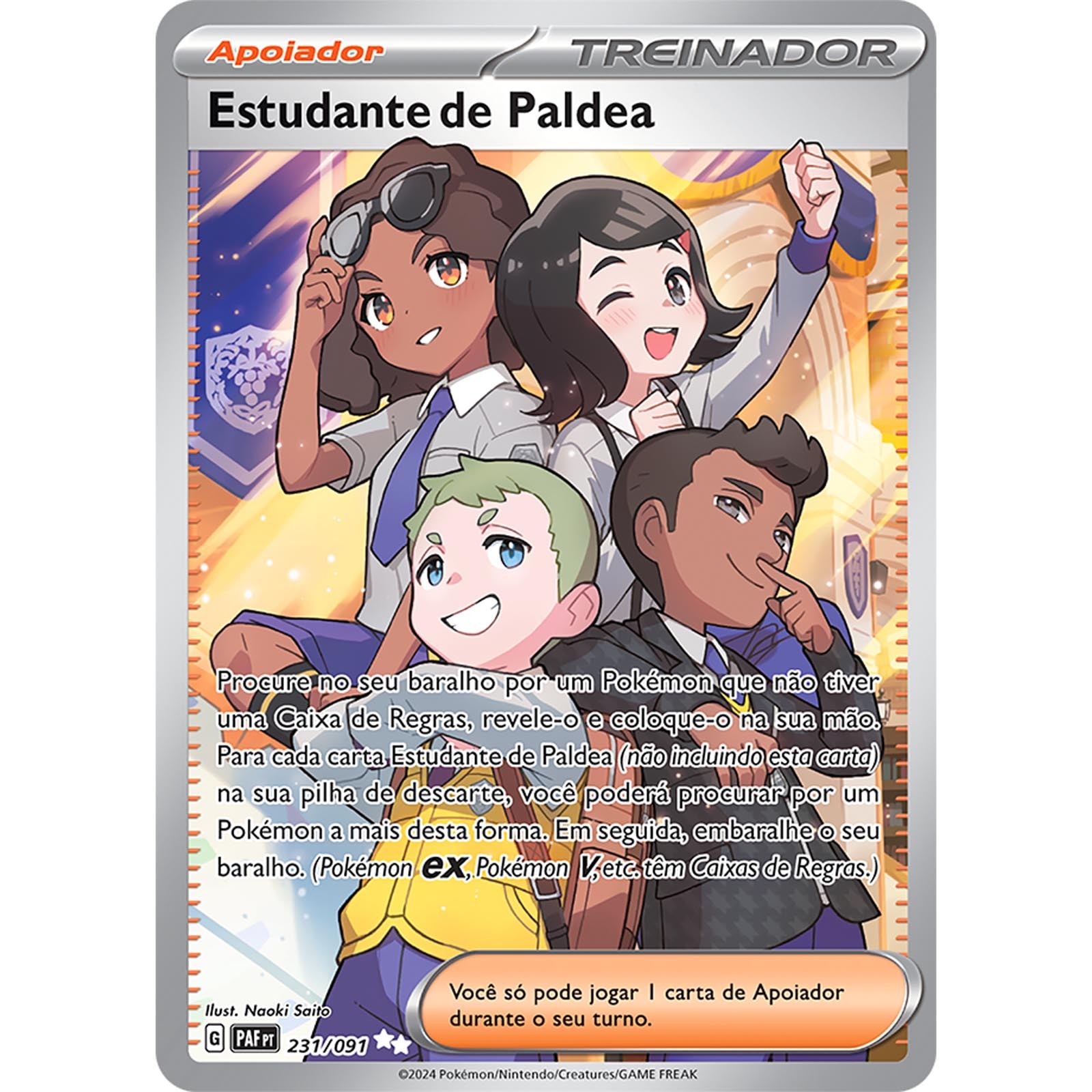 ポケモンカードゲーム Destinos de Paldea スペイン語 Carta Pokémon - Estudante de Paldea 231/91 - Destinos de Paldea