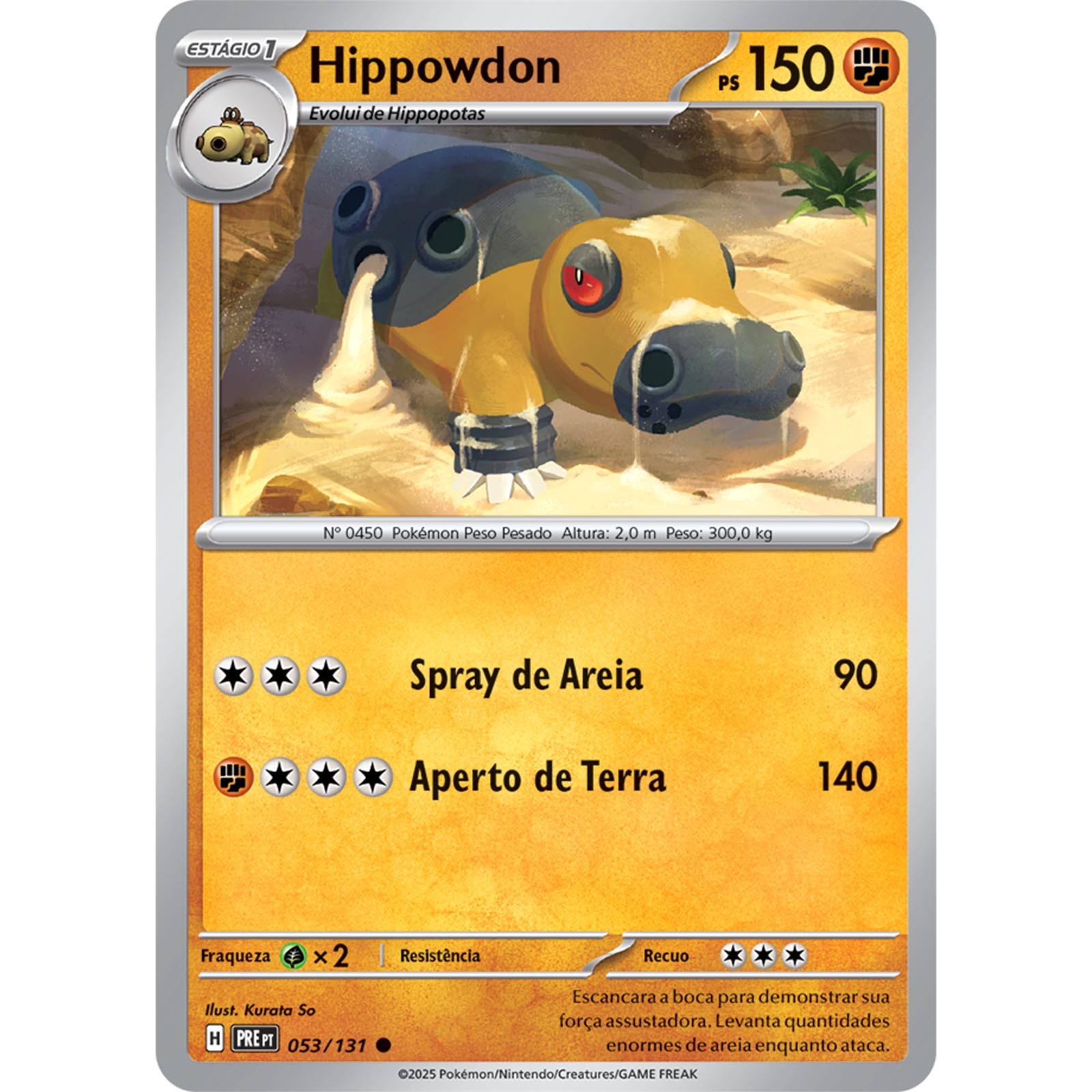 Carta Pokémon - Hippowdon 53/131 - Evoluções Prismáticas - Copag
