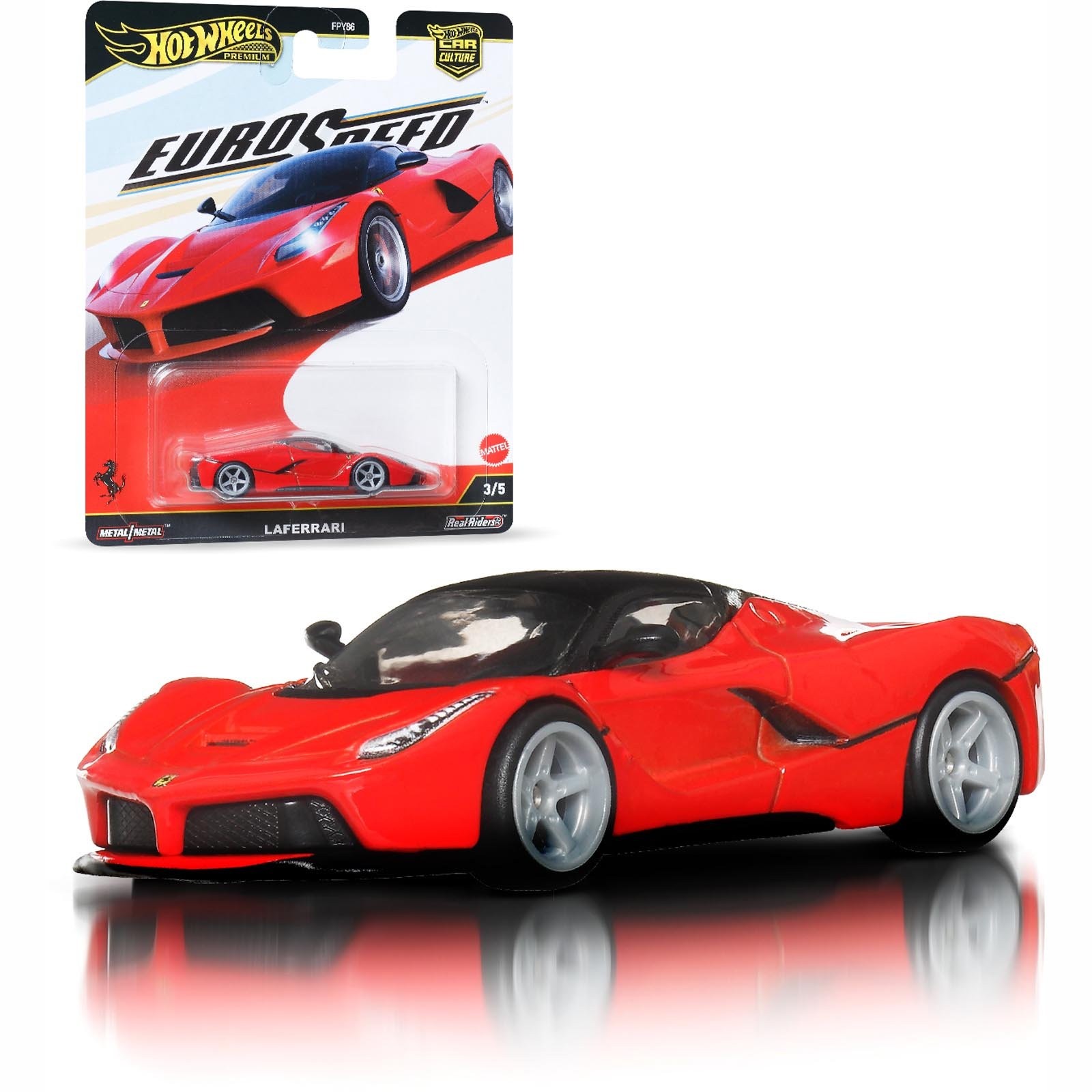 Hot Wheels LaFerrari EURO SPEED 6台セット Hot Wheels - LaFerrari - Euro Speed Car Culture - JBK55 Escala