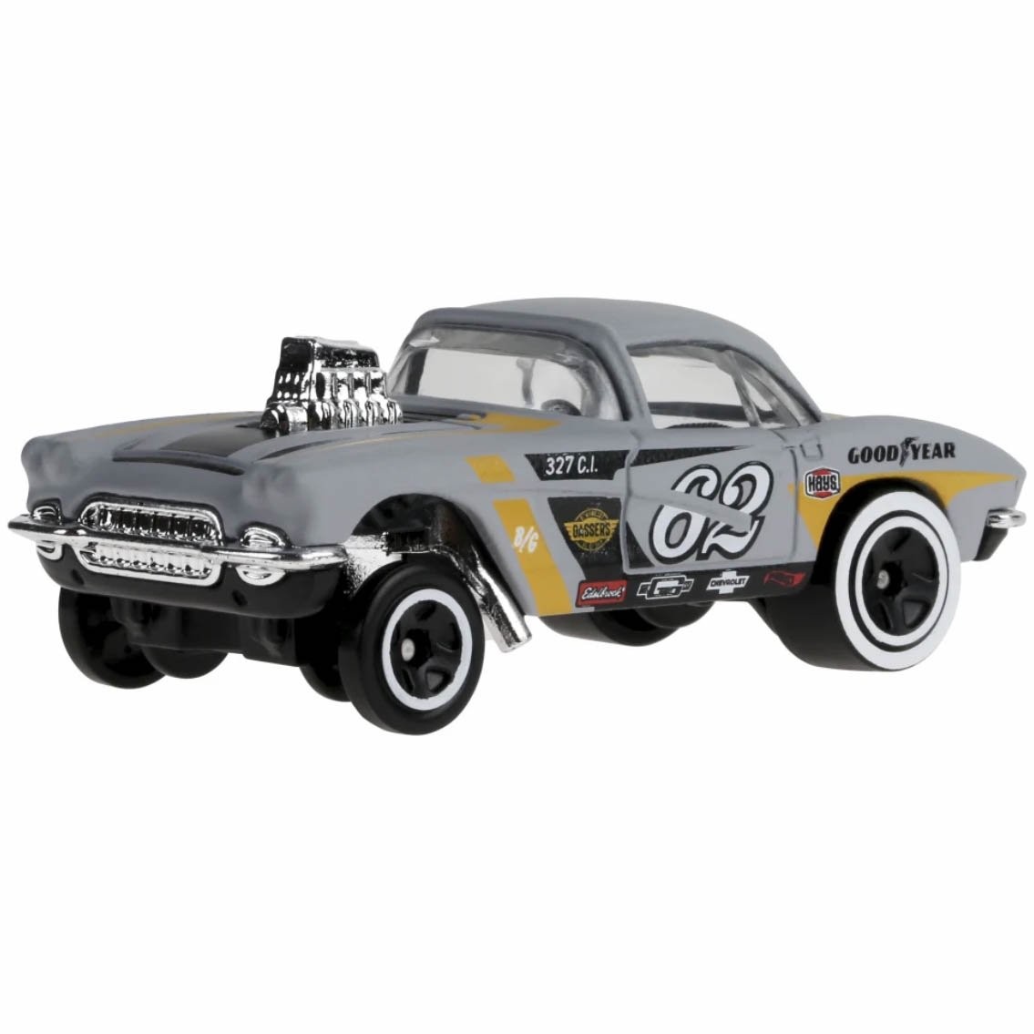 Hot Wheels - '62 Corvette Gasser - JBB08 Escala Miniaturas by Mão