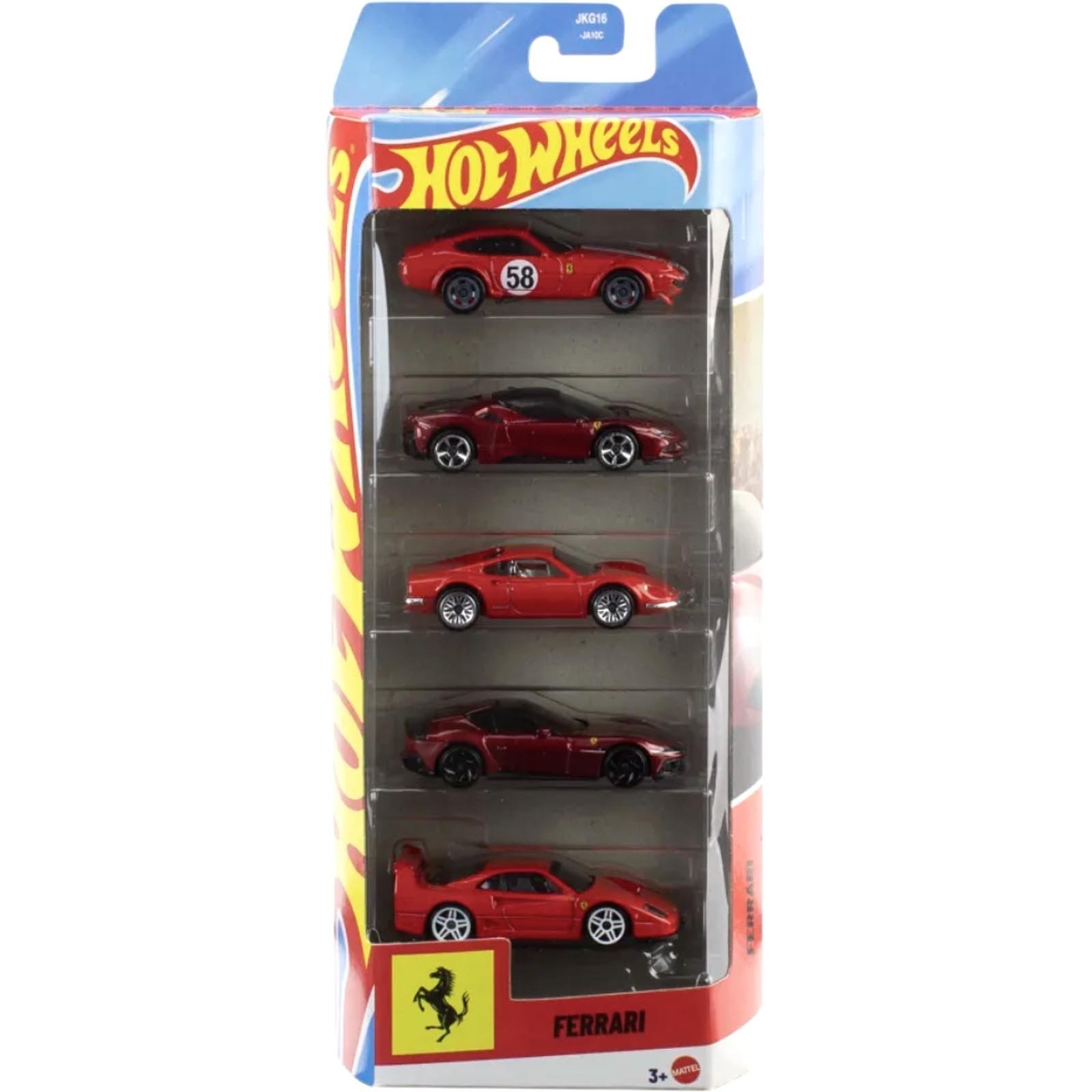 Hot Wheels フェラーリ ミニカーセット Pack 5 Hot Wheels - Ferrari 2026 - JLN12 Escala Miniaturas by Mão